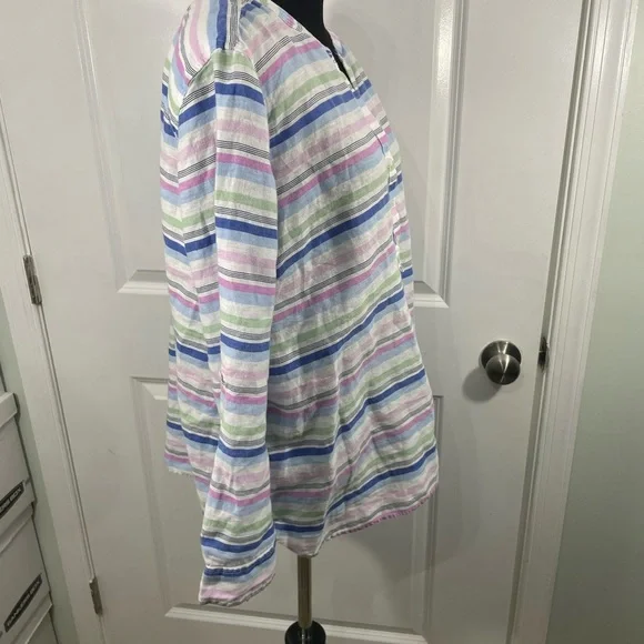 Talbots Striped Long Sleeve Shirt Size XL CB-114 - Picture 5 of 7